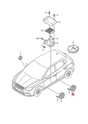 Genuine VW SEAT Polo Derby Vento-IND Wide-Band Speaker 2GA035710