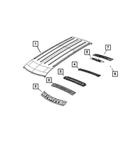 Genuine Mopar Roof Bow 68596281AA