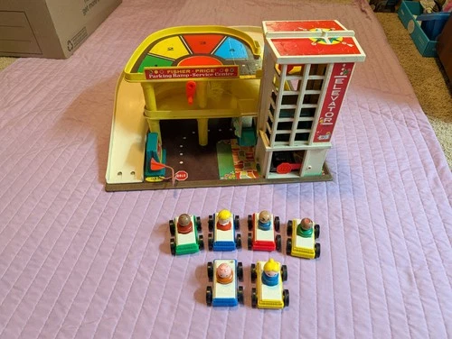 Vintage Fisher Price Parking Garage Lot Service Center *Read Desc* Not Complete
