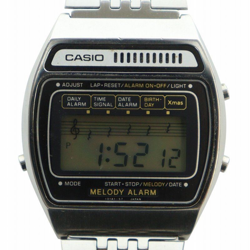 レア CASIO MELODY ALARM デジタル 腕時計 H104 ジャンク RARE Vintage 1980 Casio H104 Digital Melody Alarm Watch