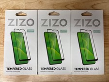 3-Pack Zizo Tempered Glass Screen Protector for Cricket Icon 4, GLSHD-CKDWN-BLK