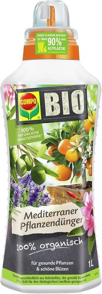 Compo Bio PflanzendüNger Mediterrane Pflanzen FlüSsigdüNger Vegan 1L NatüRlich-image