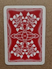 1 x Antique Wide Swap Playing Card - Ace Of Spades Flowers Patterns - De La Rue