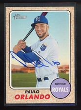 2017 Topps Heritage PAULO ORLANDO Signed Card autograph auto ROYALS BRAZIL