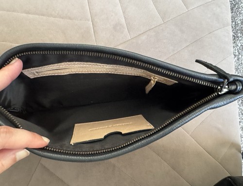 Bolso de mano Vlieger + Vandam Gun de cuero negro - Imagen 3 de 5