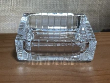MCM Square Crystal Glass Ashtray 3.5" in