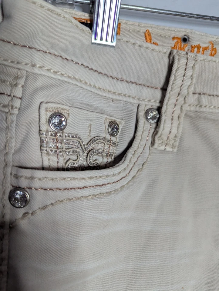 Rock Revival 女式短裤 25 x 3 码米色/象牙白/奶油色  — 第 3/4 张图片