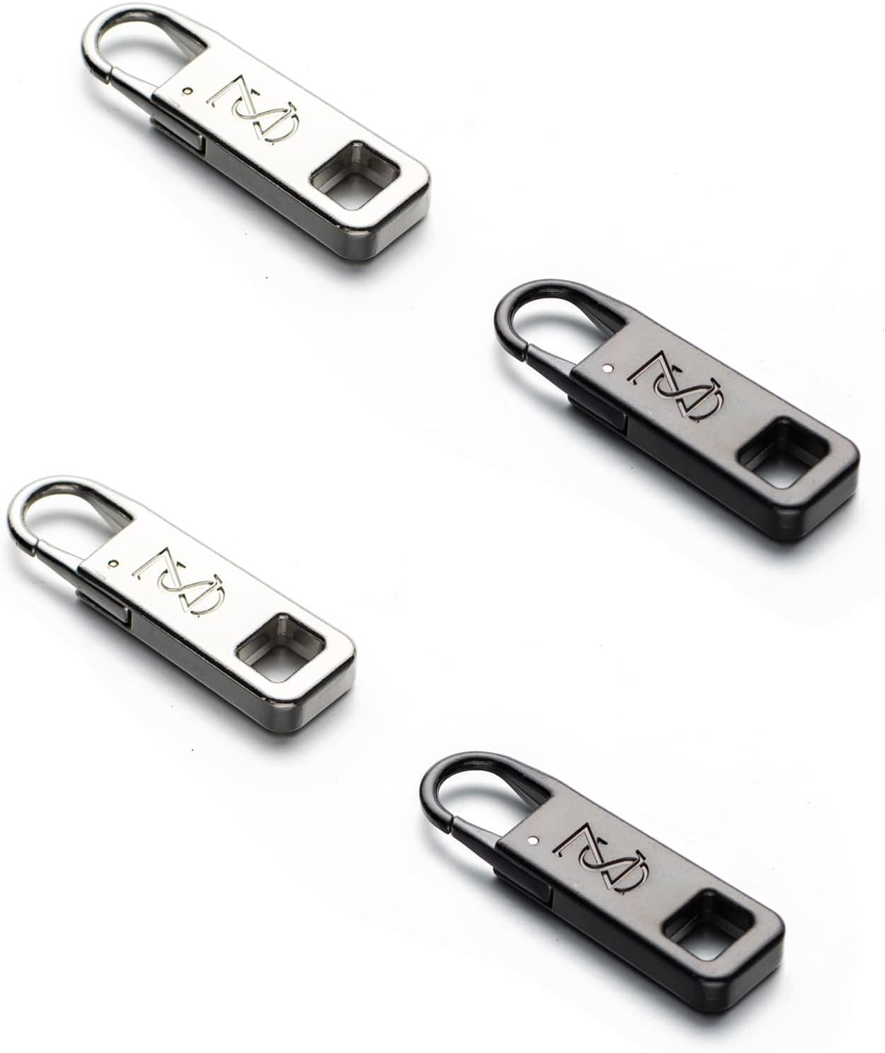 Heavy Duty Zipper Pull Replacement for Luggage Suitcases 4 Pack Metal Repair