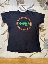 FISHBONE Band Logo Black 2011 Shirt LARGE L Double-Sided 80s Ska Punk Rock Metal