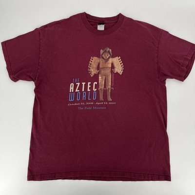 Aztec World 2008-2009 T-Shirt - Field Museum - Mens XL Tee EUC Hanes Beefy-T