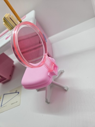 Set scrivania bambina Arco Barbie vintage 1991 7241 computer desktop timbro in scatola - Foto 8 di 21