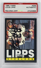 1985 Topps #358 Louis Lipps Autograph Card - PSA/DNA Certified Authentic