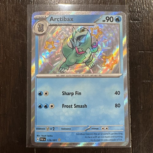Pokémon Paldean Fates 129/091 Arctibax Shiny Rare - Picture 1 of 2