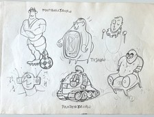 BOZZETTO PINO ZAC  (1930-1985) TAVOLA ORIGINALE  - NON FIRMATA da collezione