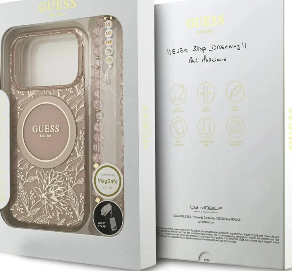 Guess IML Flower Electro Pearl Bracelet MagSafe Impact Case iPhone 17 Pro Max - Image 2 of 4