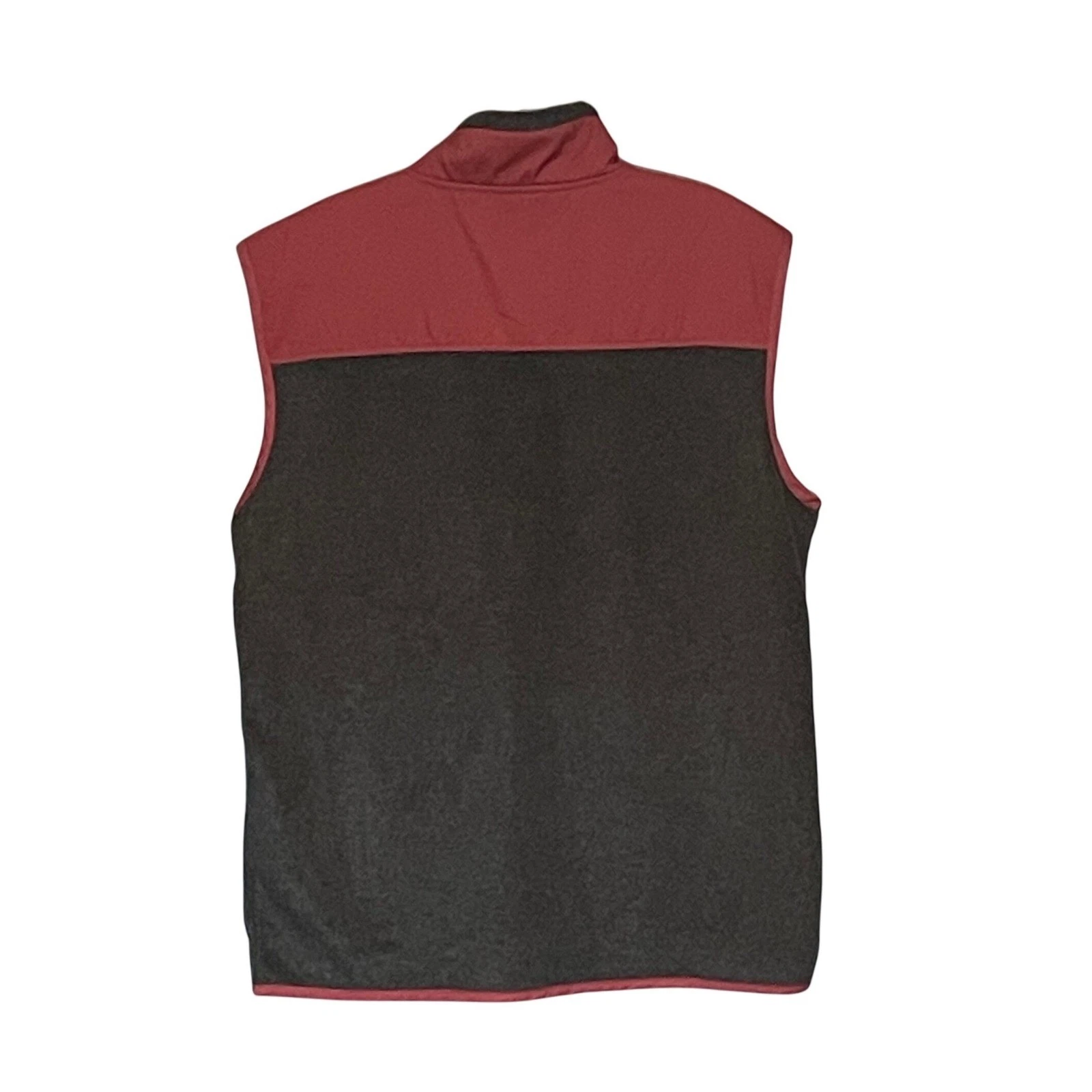 Simply Southern Mens Medium Fleece Vest Gray Full Zip Colorblock Mock Gorpcore - product detail image 2