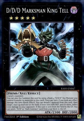 Yu-Gi-Oh! D/D/D Marksman King Tell 1st Ed. RA05-EN047 Super Rare NM/LP x1