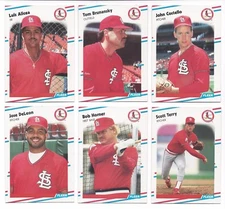 St. Louis Cardinals 1988 Fleer Update team set - Luis Alicea RC, Tom Brunansky +