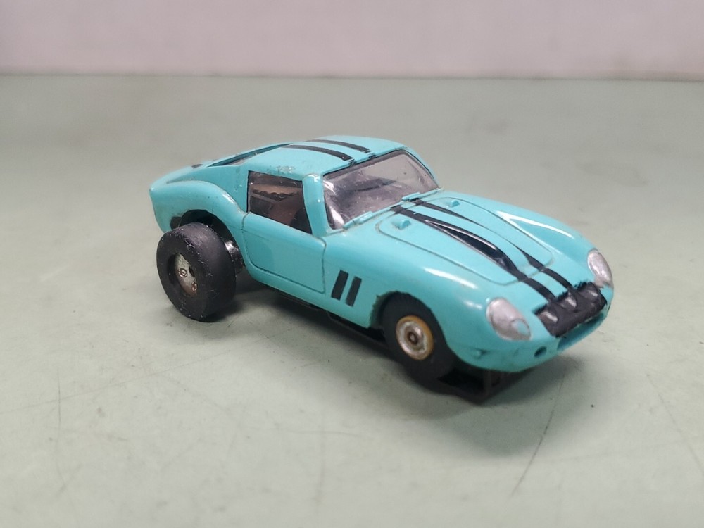 Aurora Thunder Jet T-jet Turquoise Ferrari 250 Slot Car