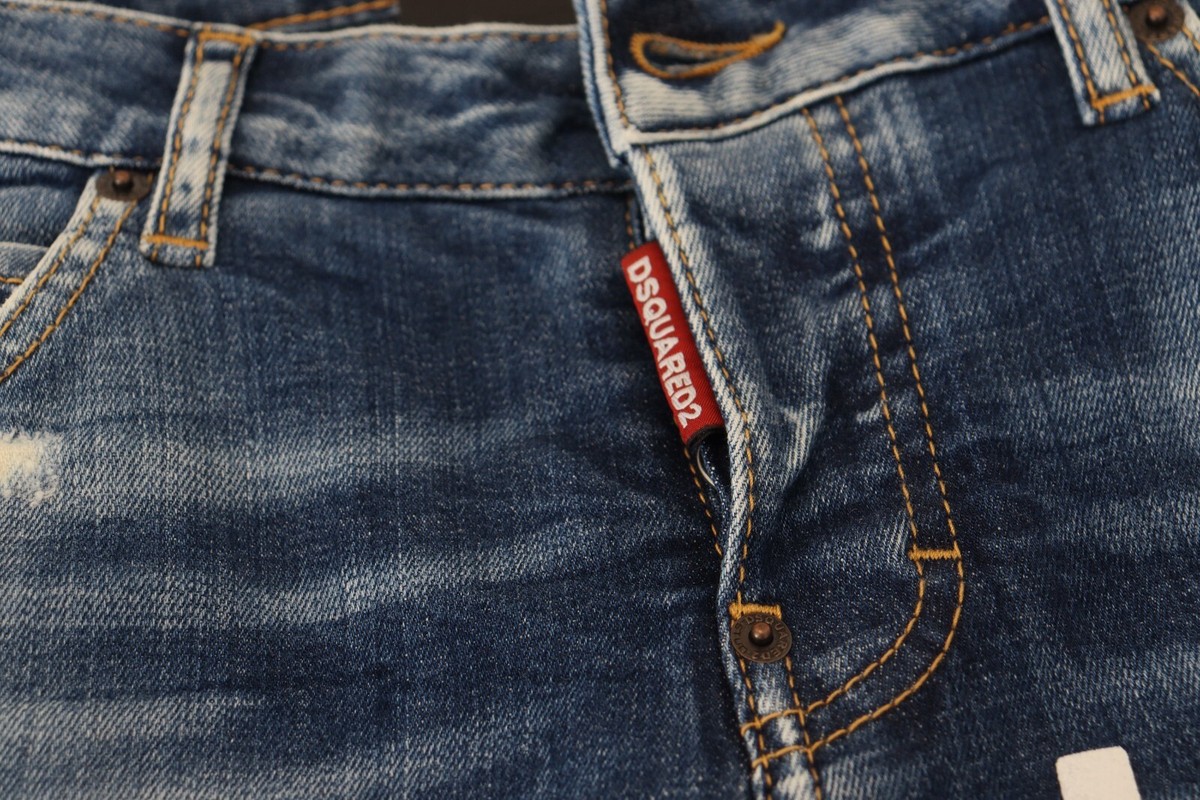 DSQUARED2 Jeans Cool Girl Blue Icon Low Waist Cropped Denim IT38