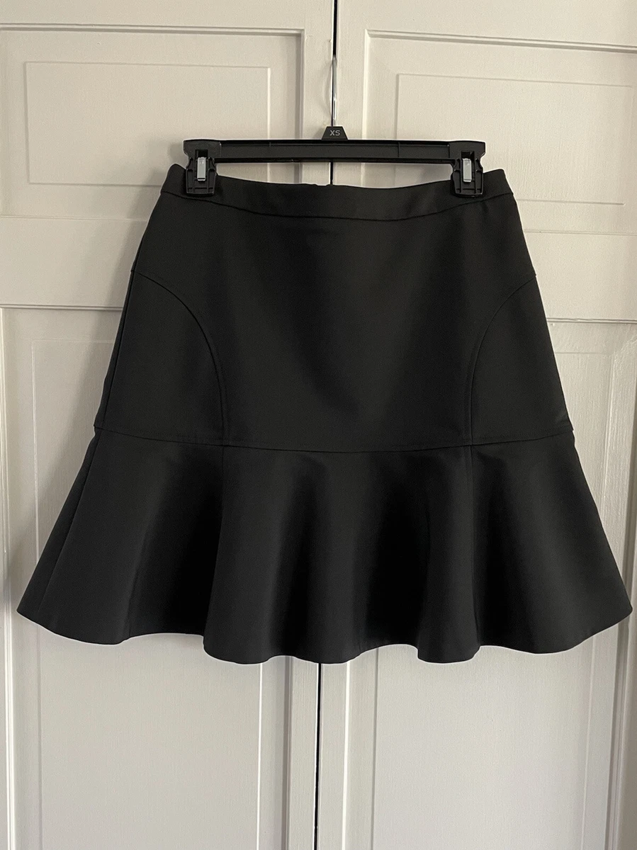 Ladies black top flare skirt
