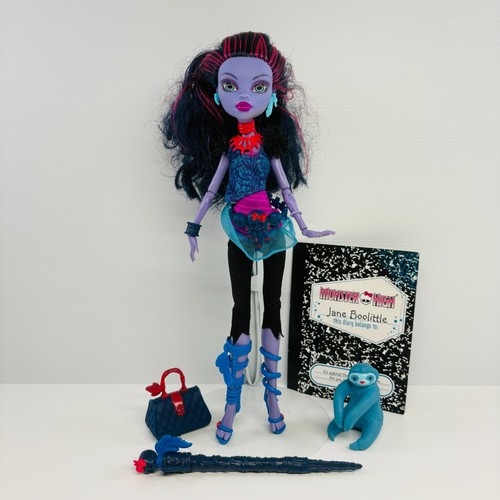 2013 Monster High JANE-BOOLITTLE doll complete w/ Noodles pet & diary - 第 1/10 張圖片