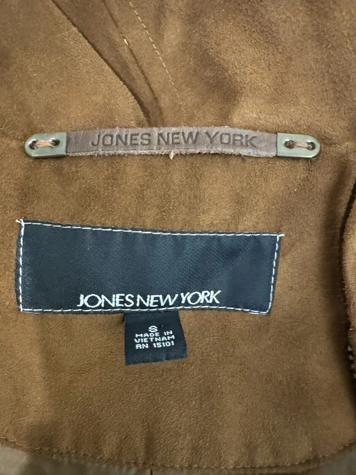 Jones New York Women’s Brown Jacket Full Zip Hood… - image 5