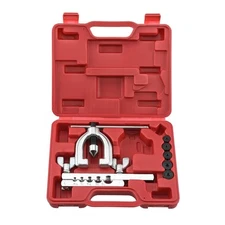 DOUBLE DUAL FLARING TOOL KIT SET FOR AUTO CAR BRAKE LINE TUBING TUBE FLARE PIPE