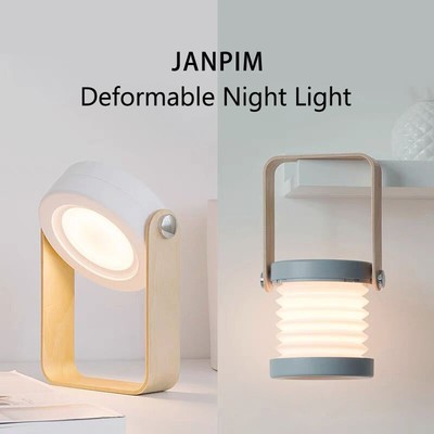 Foldable Touch Dimmable Reading LED Night Light Portable Lantern Lamp USB Rechar
