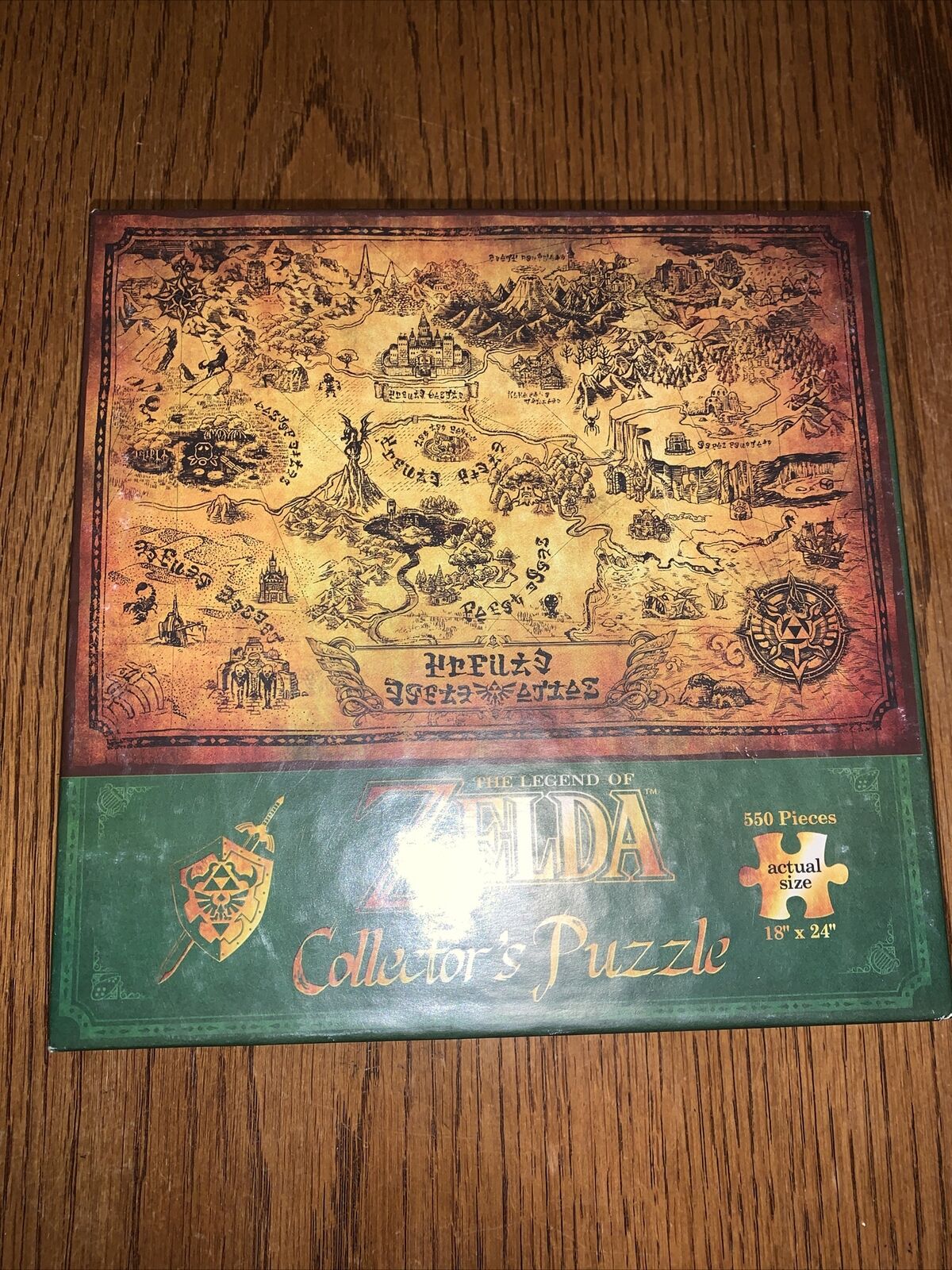 The Legend of Zelda Collector's Edition Puzzle NEW Hyrule Map 550 pcs, 18  x 24