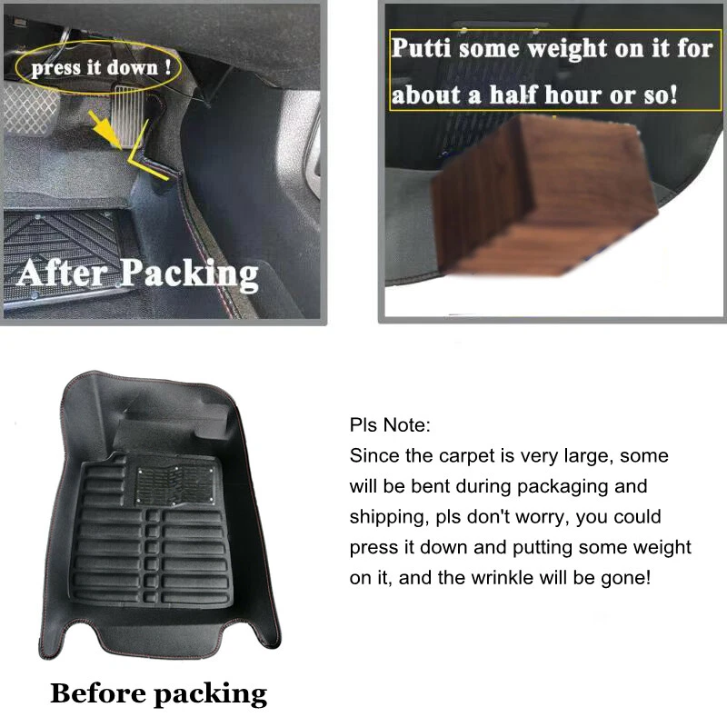 Set for Honda Accord 2003-2007 All Season Waterproof Black XPE Floor Liner Mats - Image 4 of 4