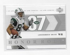 2002 Upper Deck Honor Roll Up and Coming Relic Laveranues Coles #UC-LC