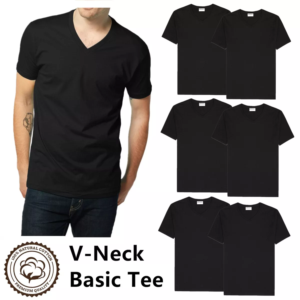 v shape black t shirt