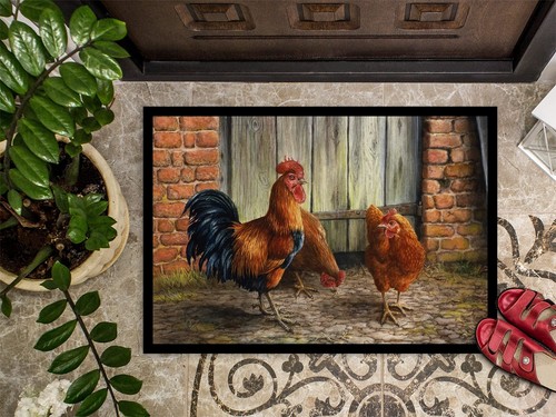 Caroline's Treasures BDBA0056JMAT Rooster and Chickens by Daphne Baxter Doorm... - Picture 3 of 6