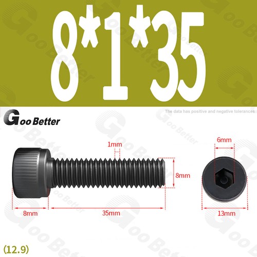Feingewinde Zylinderschrauben 12.9 Stahl M6 M8 M10 M12 Schwarz Innensechskant - Bild 24 von 85