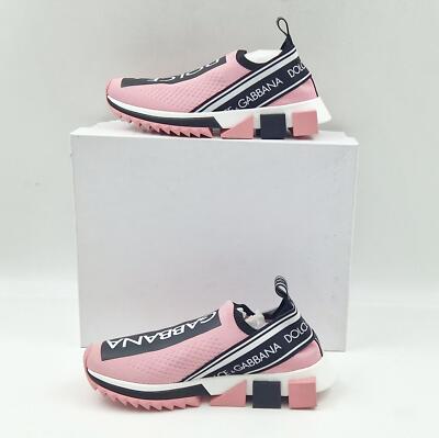 Dolce Gabbana Sorrento Melt Low Sneaker Pink White Womens