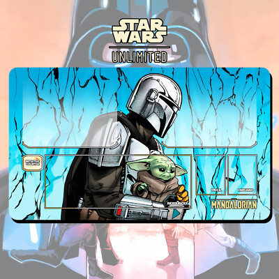 Spielmatte Boba Fett und Baby Yoda Star Wars: Unlimited Trading Card Game
