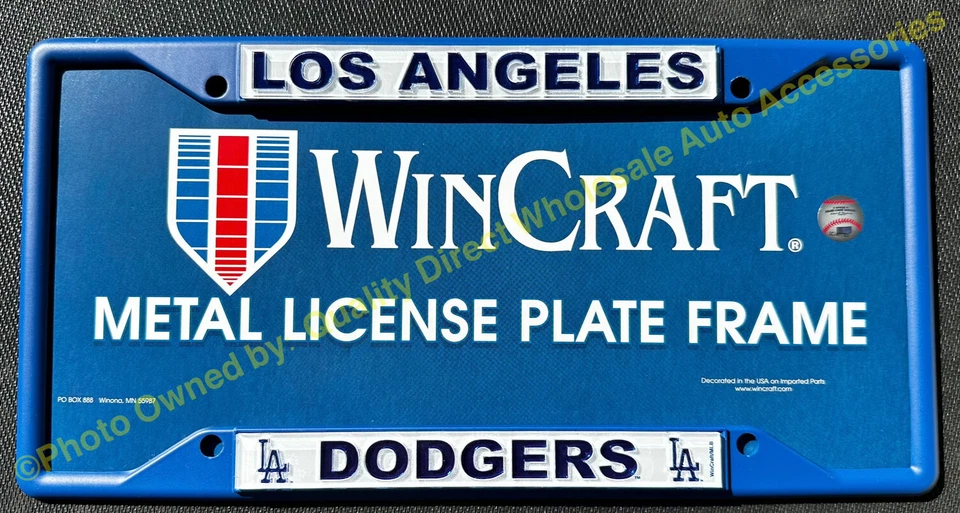 ⭐️⭐️⭐️⭐️⭐️ DODGERS BASEBALL MLB Los Angeles marco de matrícula de metal MEJOR REGALO Foto 3 de 3