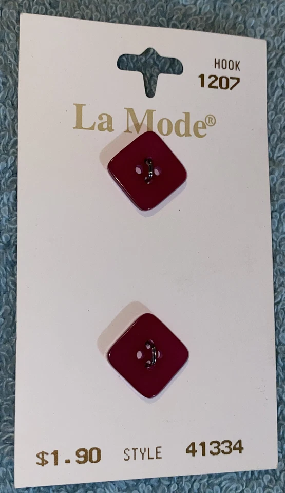 La Mode Buttons 5/8” 16mm Pink 41334 NOS - Image 2 of 3
