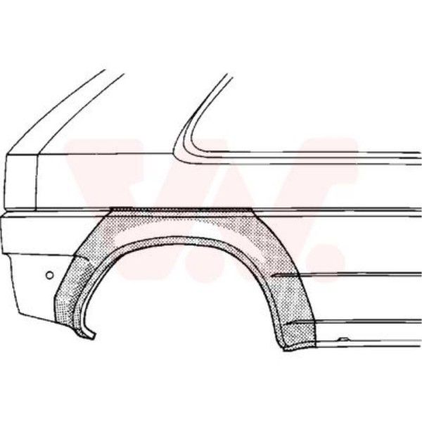 VAN Wezel Reparaturblech Seitenwand Hinten Rechts FüR VW Golf III 1H1 Vento 1H2-image