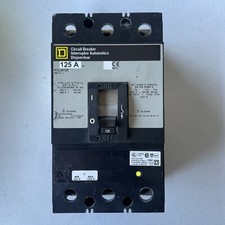 SQUARE D KCL34125 3 pole 125 amp 65kA 480v Feed Thru KCL Circuit Breaker TESTED