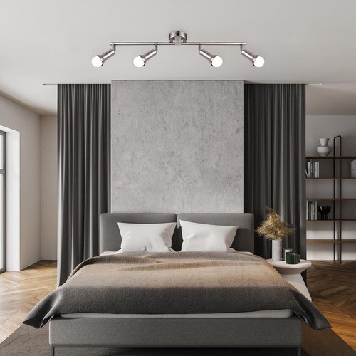 LED Luce Da Soffitto Di Lusso Per Camera Da Letto 16 W Cromo Argento Big Light - Foto 3 di 5