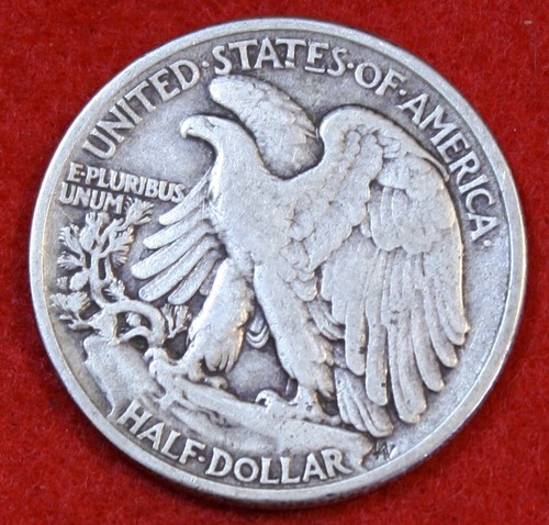 Moneda de medio dólar Walking Liberty 1942-P 90 % plata circulada WL507 B1 - Imagen 2 de 2