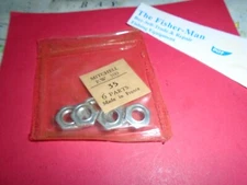 6 MITCHELL 300 HEX NUTS NEW MITCHELL REEL PART 35 FACTORY SEALED AGE STAINED