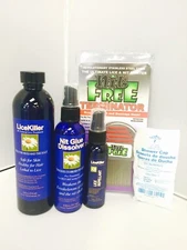 Organic Head Lice Killer Kit, LiceKiller, Nit Glue Dissolver, Lice Repellant, Co