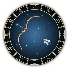 Sagittarius Zodiac Sign Car Bumper Sticker Decal 5" x 5"