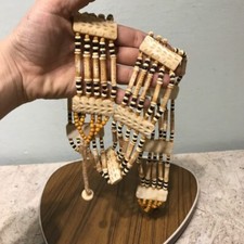 G&uuml;rtel Naturmaterialien Perlen Hippie Boho Vintageg&uuml;rtel antik alt Ethno Braun