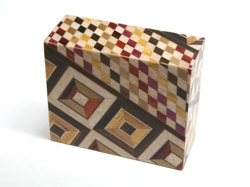 Karakuri Music Box M0023 Yosegi Zaiku Wooden Marquetry Japan Made " Yesterday "  - Image 3 of 4