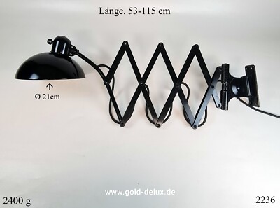 Große Mid-Century Modell 6614 Wandlampe von Christian Dell für Kaiser Idell
