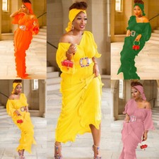 African Dashiki Women Long Dress Abaya Dubai Hippie Holiday Dress Party Gown